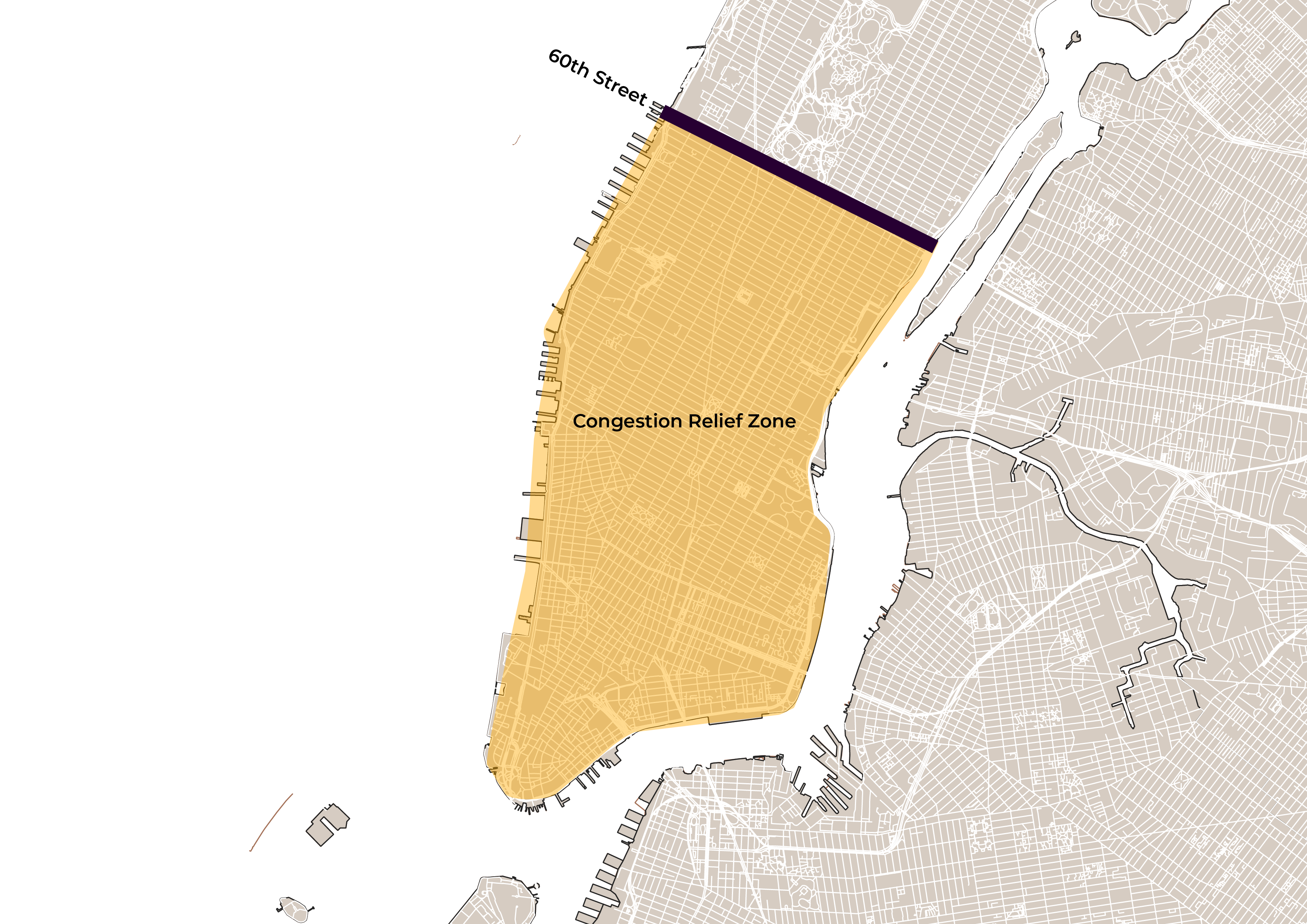 NYC Congestion Pricing Zone Map